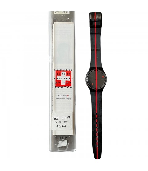 New Swatch Rouge Sur Blackout watch GZ119 1991