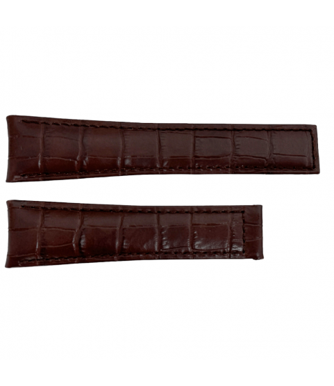 New Tag Heuer genuine leather strap, dark brown 22mm