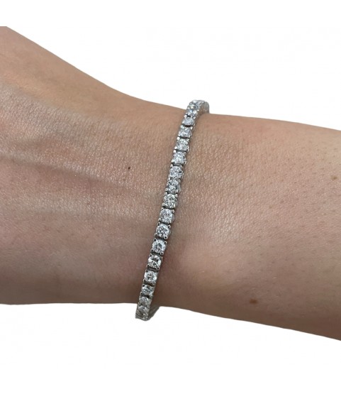 New Tennis bracelet 14k white gold with diamonds 4.23 ct 7 inch