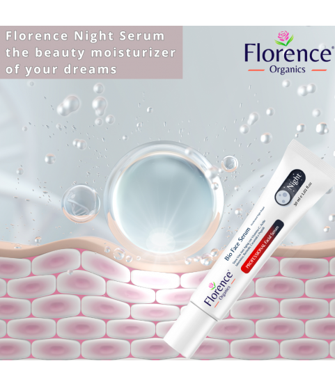 Organic Face Serum, Night Repair with Vitamin C Serum & Hyaluronic Acid 30 ml. Florence Organics
