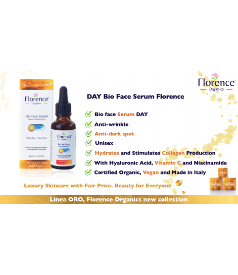 Organic Vitamin C Serum & Hyaluronic Acid for Face, Neck and Eye contour 30 ml. Florence Organics Organic Vitamin C Serum & Hyaluronic Acid for Face, Neck and Eye contour 30 ml. Florence Organics