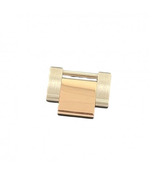 New Oyster Steel and 18k Rose Gold Bracelet Link for Rolex Submariner, 15.5mm