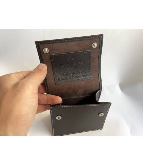 Patek Philippe leather travel watch pouch case