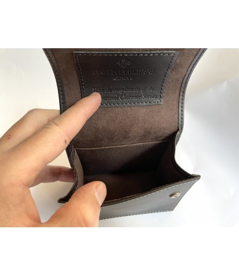 Patek Philippe leather travel watch pouch case