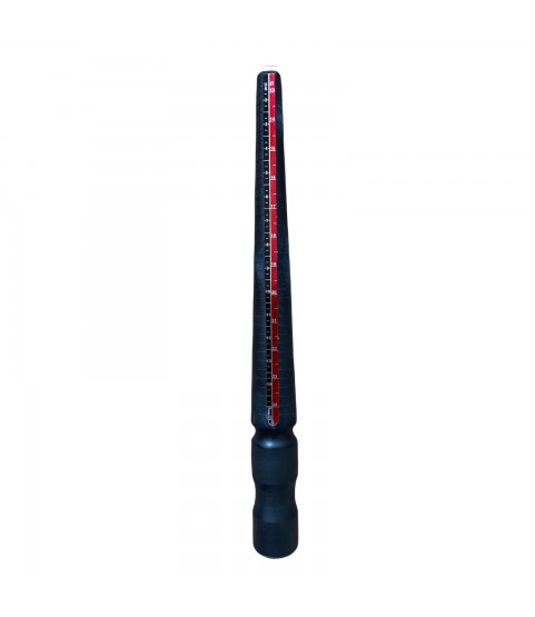 Plastic ring stick with four measuring units for jewelers
