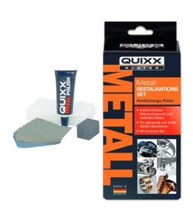 QUIXX Metal Restoration Kit Polish + Sandpapers Restores Gloss & Brushed Metals, High Performance Polish, ref. 10206 QUIXX Metal Restoration Kit Polish + Sandpapers Restores Gloss & Brushed Metals, High Performance Polish, ref. 10206