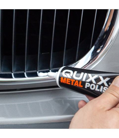 QUIXX Metal Restoration Kit Polish + Sandpapers Restores Gloss & Brushed Metals, High Performance Polish, ref. 10206