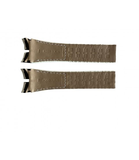 Roger Dubuis leather white watch strap 22x27 mm