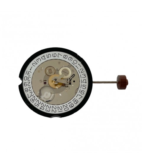 Ronda 505.24H 10 1/2''' quartz movement with date on 3 o'clock and 24 dual time