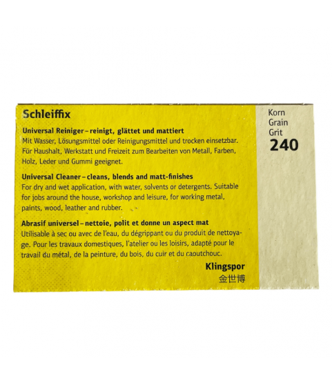 Klingspor Schleiffix universal cleaning block abrasive for metals, grain 240