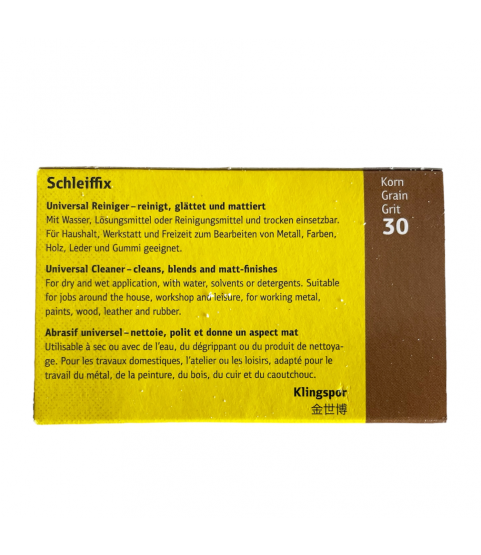 Klingspor Schleiffix universal cleaning block abrasive for metals, grit 30