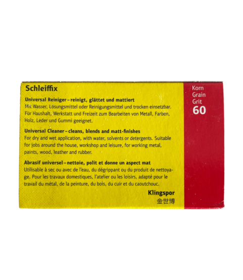 Klingspor Schleiffix universal cleaning block abrasive for metals, grit 60