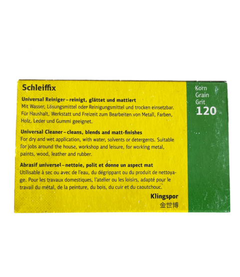 Klingspor Schleiffix universal cleaning block abrasive for metals, medium 120