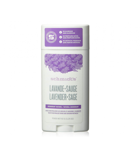 Schmidt's Deodorant Stick, Lavender + Sage 92gr