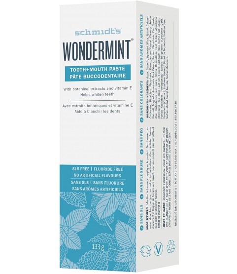 Schmidt's Wondermint tooth+mouth paste 133g