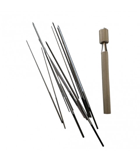 Set of 12 reamers with angle and reamer holder