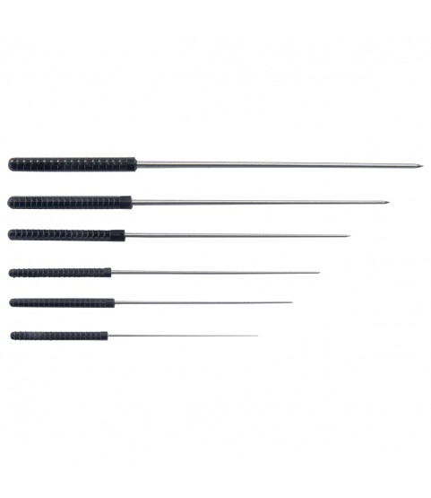 Set of cutting broaches, 6 pcs. Ø 1.2 - 3.0 mm