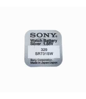 Sony 329 batteries for quartz watches with silver oxides 1.55 volts Sony 329 batteries for quartz watches with silver oxides 1.55 volts