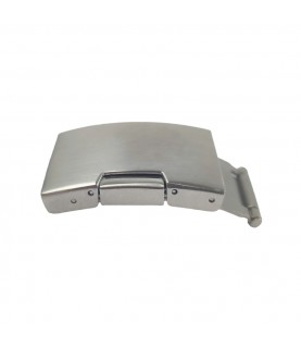 Stainless steel folding clasp with 2 push buttons for metal bracelets 22 mm