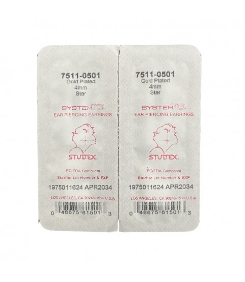Studex Gold-Plated 4mm Star Earrings 7511-0501 Studex Gold-Plated 4mm Star Earrings 7511-0501