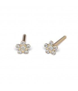 Studex Gold-Plated Baby Daisy Crystal Earrings, 3mm, 7581-6004