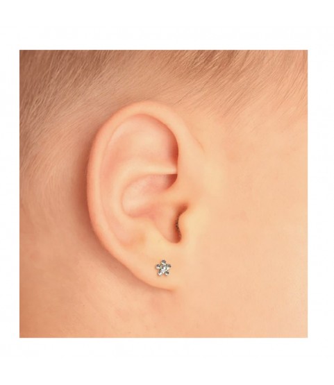 Studex Gold-Plated Baby Daisy Crystal Earrings, 3mm, 7581-6004