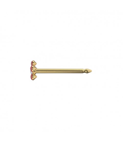 Studex Gold-Plated Baby Daisy Ruby Earrings, 3mm, 7581-6074 Studex Gold-Plated Baby Daisy Ruby Earrings, 3mm, 7581-6074