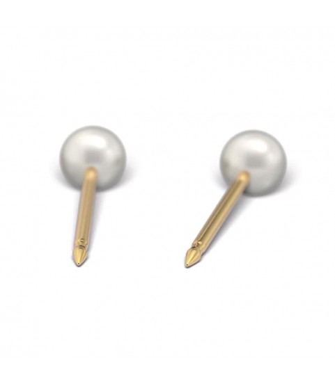 Studex Gold-Plated Earrings with White Pearl, 3mm 7531-0673