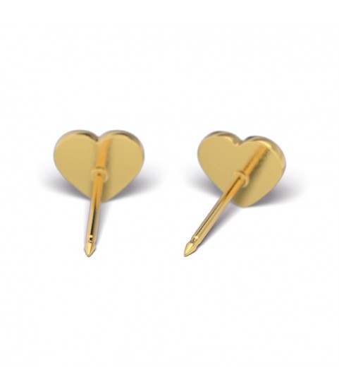 Studex Gold-Plated Heart - Glitter red earrings, 5mm, 7523-3567