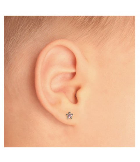 Studex Gold-Plated October Rose Flower Earrings, 3mm 7581-6510
