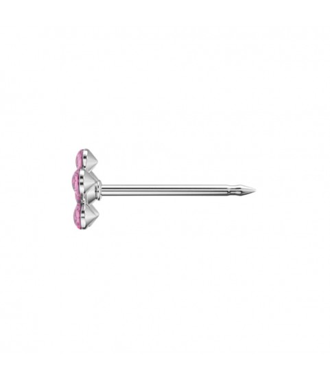 Studex silver Light Rose Fuchsia Flower Earrings, 5mm 7512-6023 Studex silver Light Rose Fuchsia Flower Earrings, 5mm 7512-6023