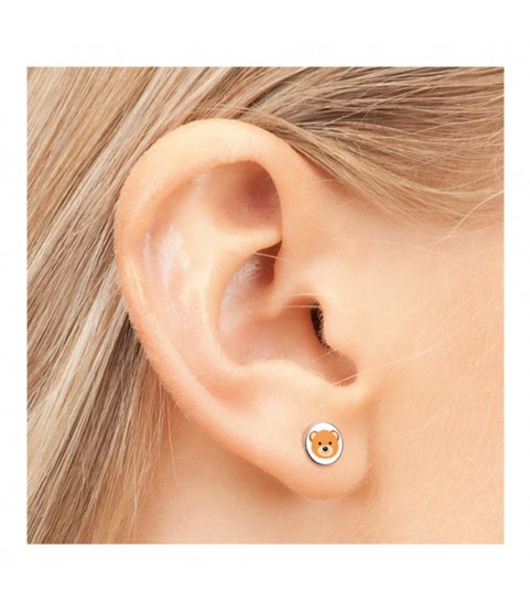 Studex Silver Teddy Bear Motif Earrings, 5mm, 7512-0656 Studex Silver Teddy Bear Motif Earrings, 5mm, 7512-0656
