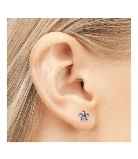 Studex steel April Crystal & October Rose Earrings, 5mm, 7512-6410 Studex steel April Crystal & October Rose Earrings, 5mm, 7512-6410