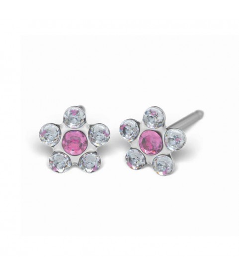 Studex steel April Crystal & October Rose Earrings, 5mm, 7512-6410