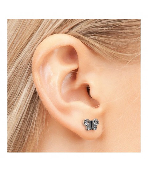 Studex steel Butterfly Cubic zircon Earrings, 8mm, 7524-2004