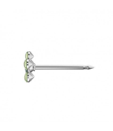 Studex steel flower with August peridot & May emerald Earrings, 5mm, 7512-6085