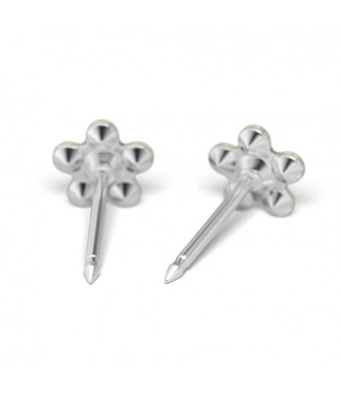 Studex steel flower with August peridot & May emerald Earrings, 5mm, 7512-6085 Studex steel flower with August peridot & May emerald Earrings, 5mm, 7512-6085