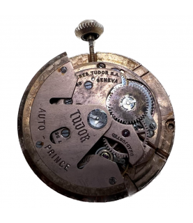 Tudor Oyster Prince caliber 390 automatic movement with dial and gold tone hands for repair or parts