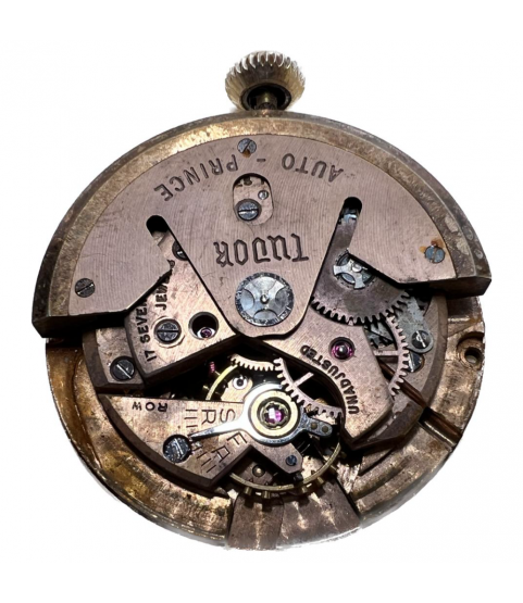 Tudor Oyster Prince caliber 390 automatic movement with dial and gold tone hands for repair or parts Tudor Oyster Prince caliber 390 automatic movement with dial and gold tone hands for repair or parts