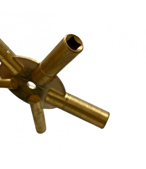 Universal brass key for clocks 5 different sizes 2-4-6-8-10