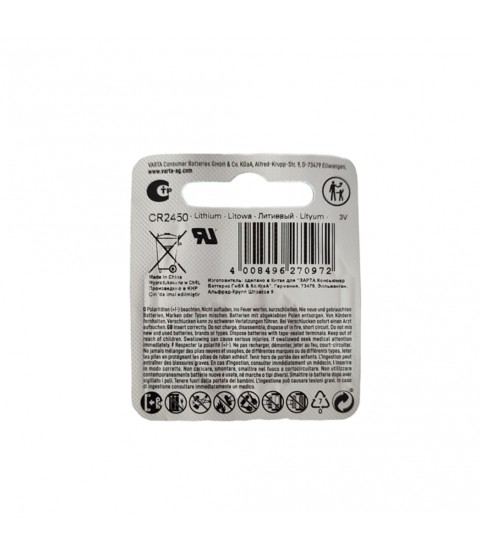 Varta CR 2450 lithium coin battery