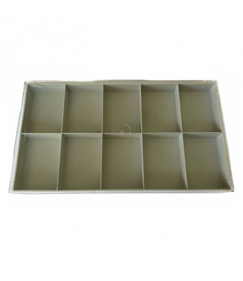 Watch box for storing parts with 10 compartments