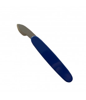 Watchmaker back case knife opener with blue plastic handle 113 mm