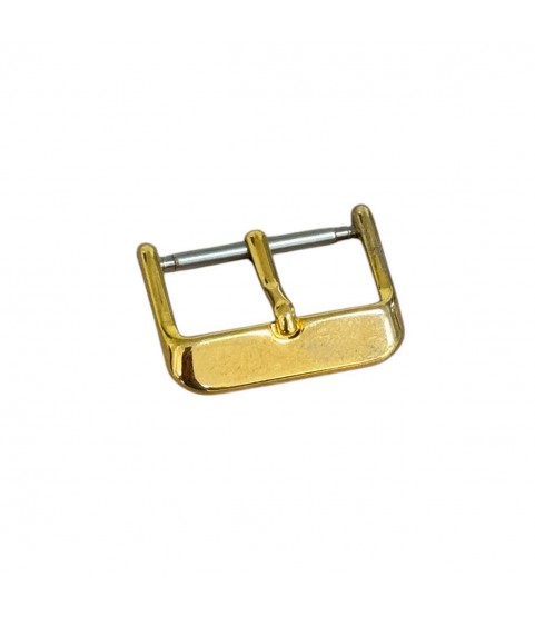 Yellow gold plated buckle for leather strap closure with spring bar 20 mm