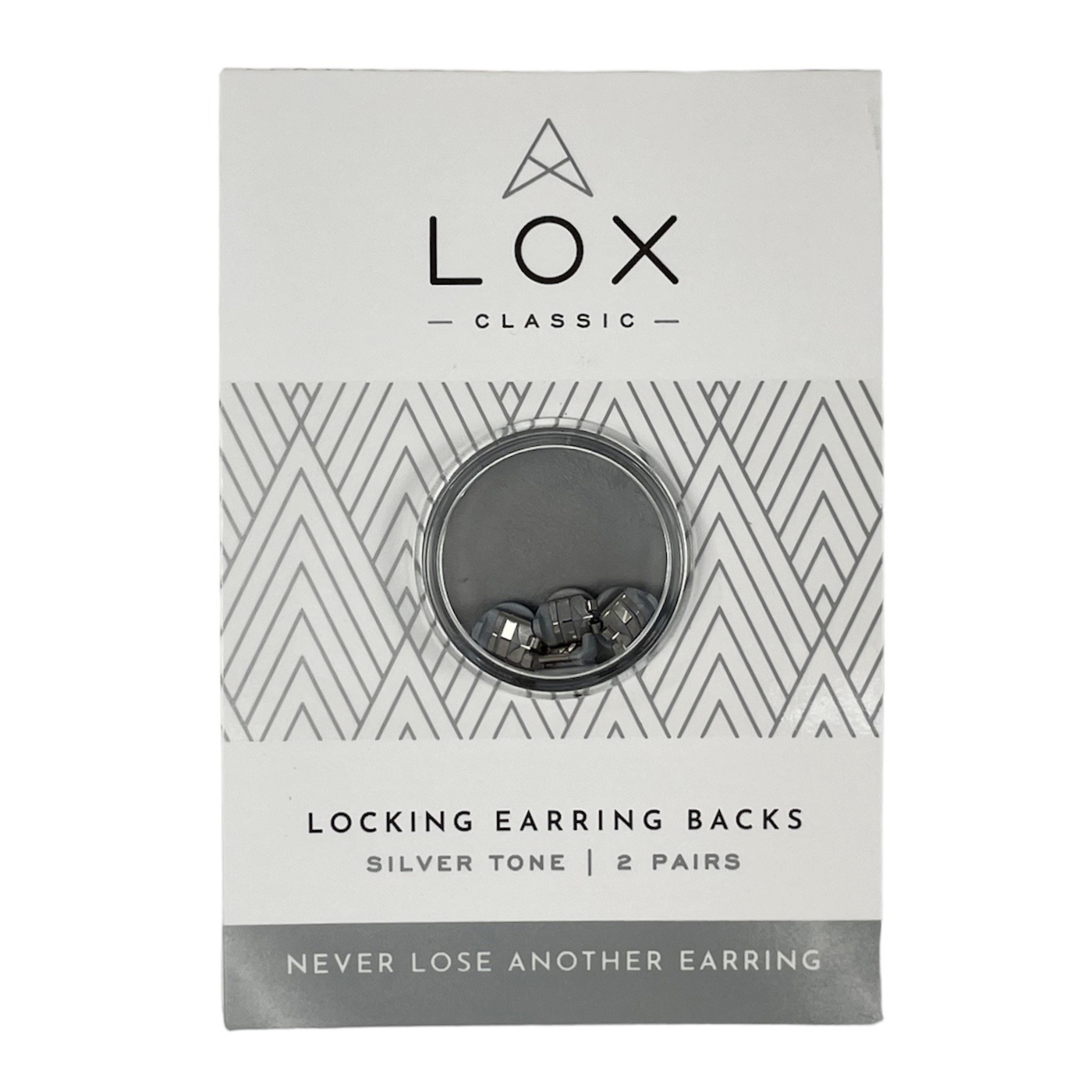 Silver Lox Secure Earring Backs 2 Pair Pack