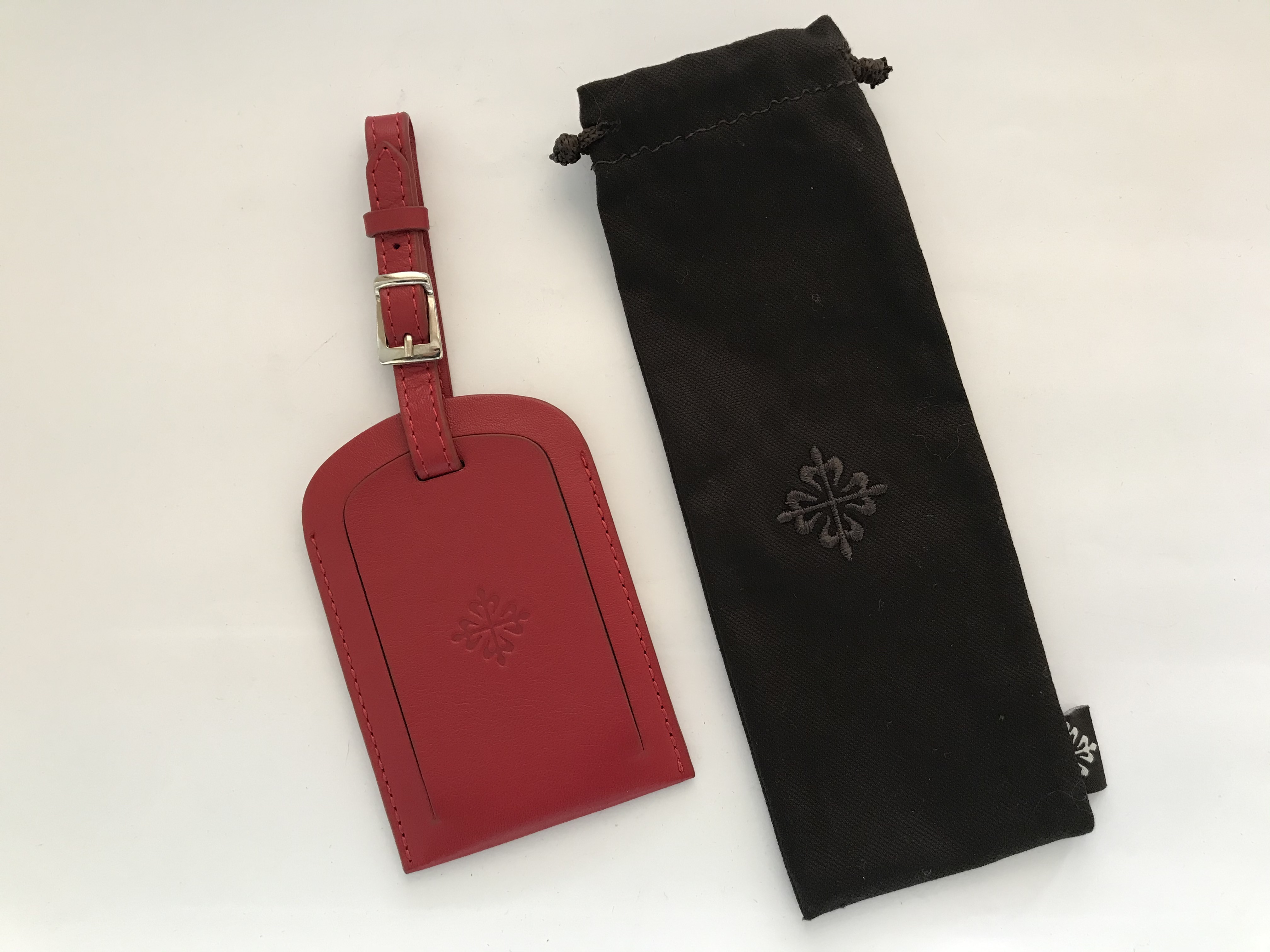 Rare Patek Philippe red leather tag holder for bag - Patek Philippe