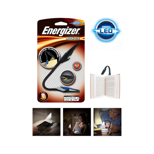 Energizer Flexible Compact Design LED Flashlight Energizer Clip Book Booklite Lamp 
