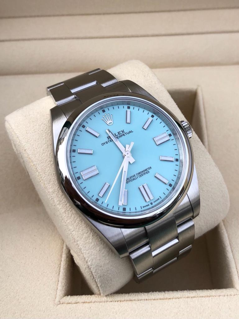 New Rolex 124300 Oyster Perpetual watch 41mm turquoise blue dial - Rolex