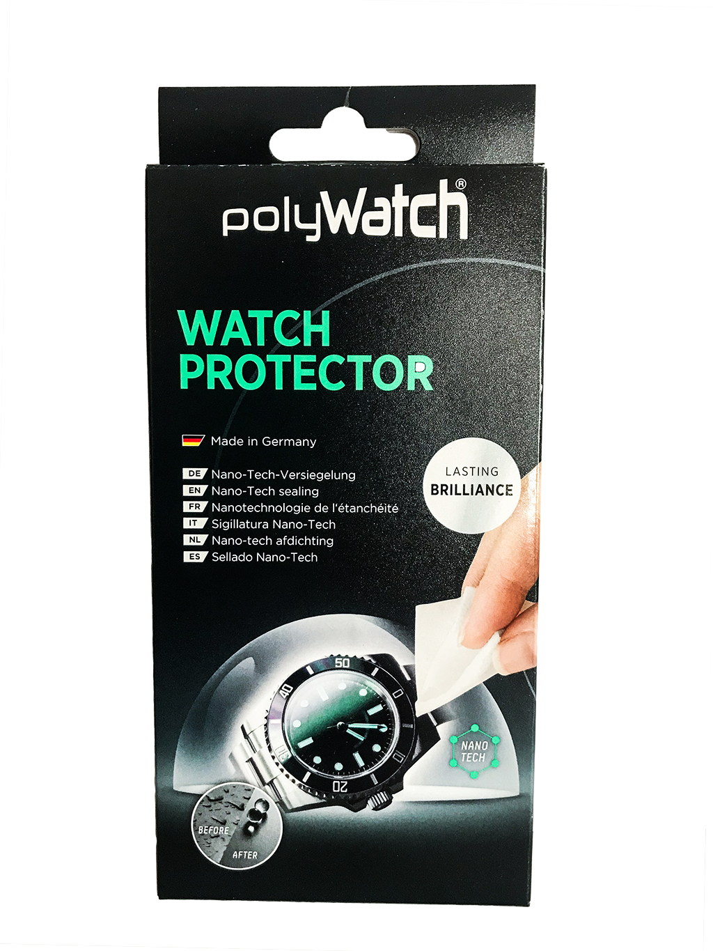 Polywatch Polish Plastic/Acrylic Watch Glasses Repair 5ml with W5 Wipe  Cleaner