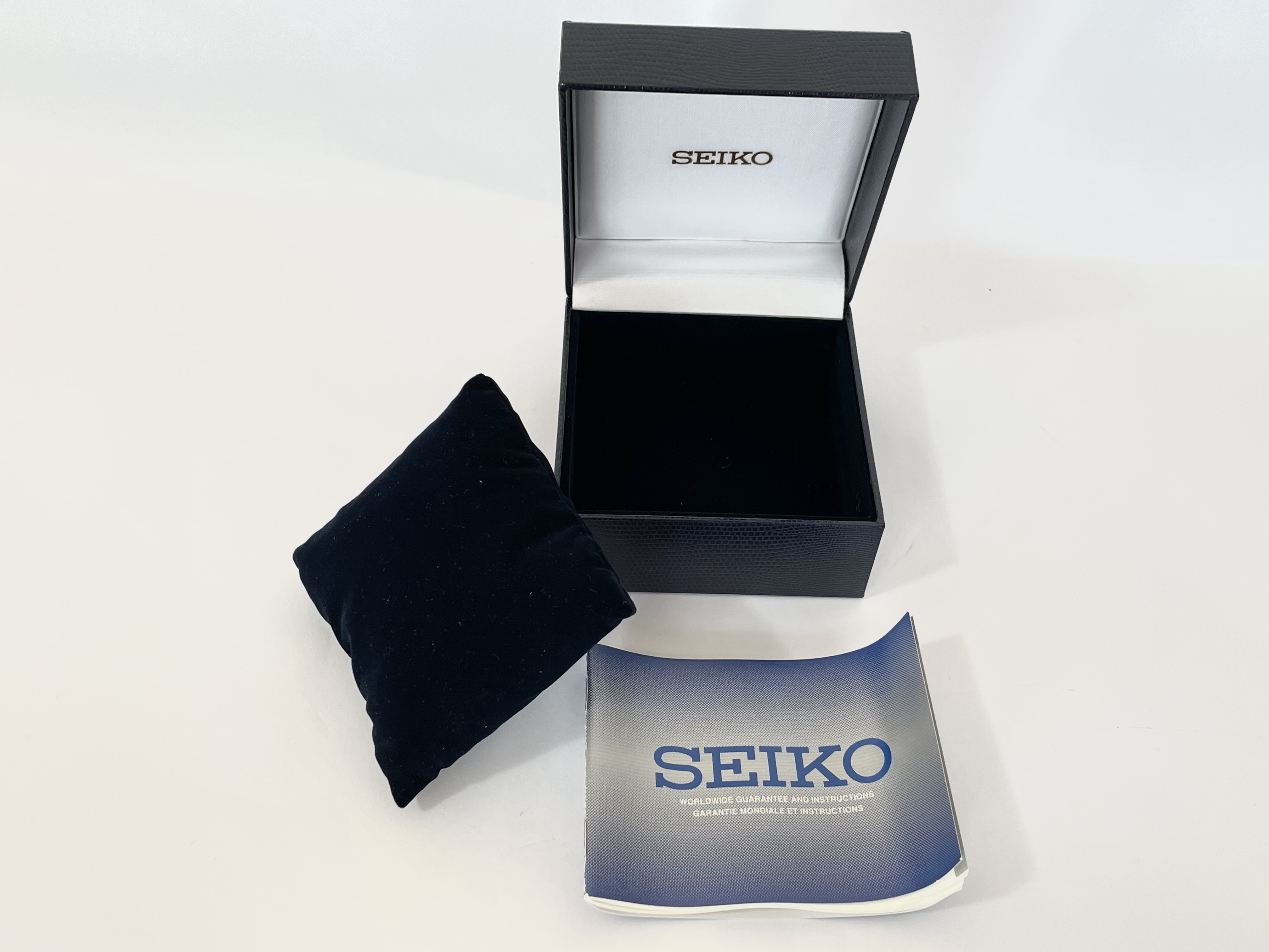 Seiko watch box with guarantee instructions - Seiko